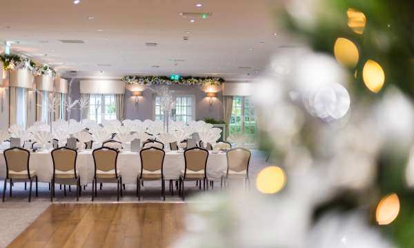 Devon Hotel Regency Suite Dining Area Decorated for Christmas