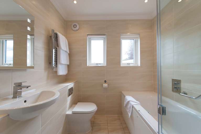 Devon Hotel Accommodation Bathroom with Sink and Toilet