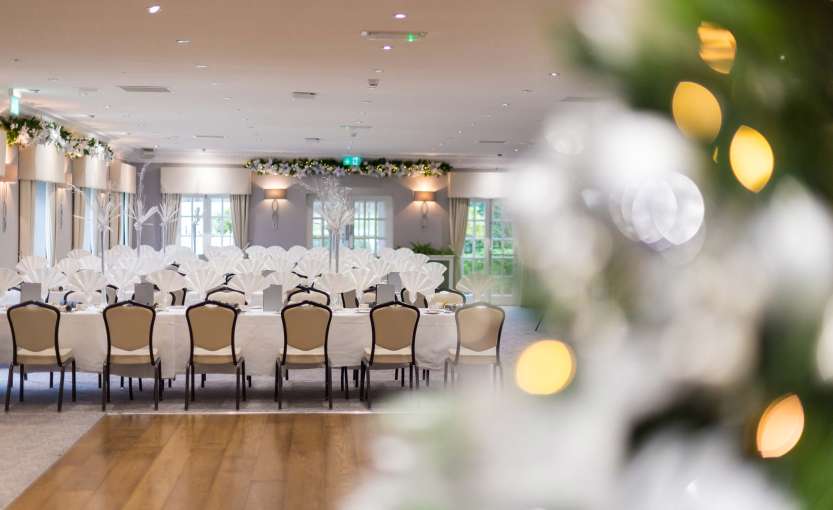 Devon Hotel Regency Suite Dining Area Decorated for Christmas