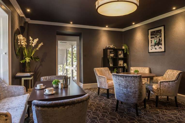 Devon Hotel Carriages Restaurant Foyer Seating Area with Coffees