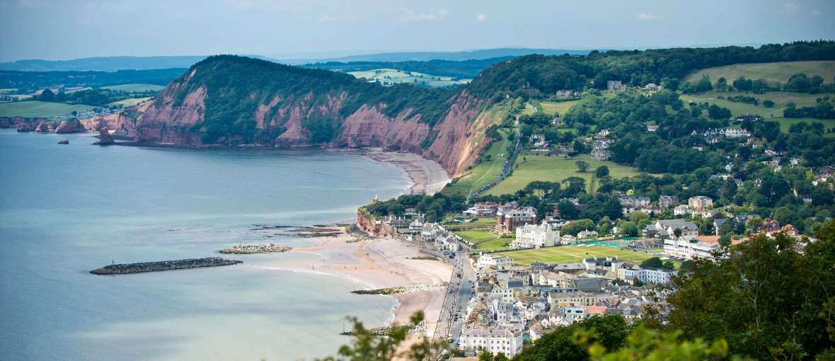 Aerial View Over Sidmouth South Devon