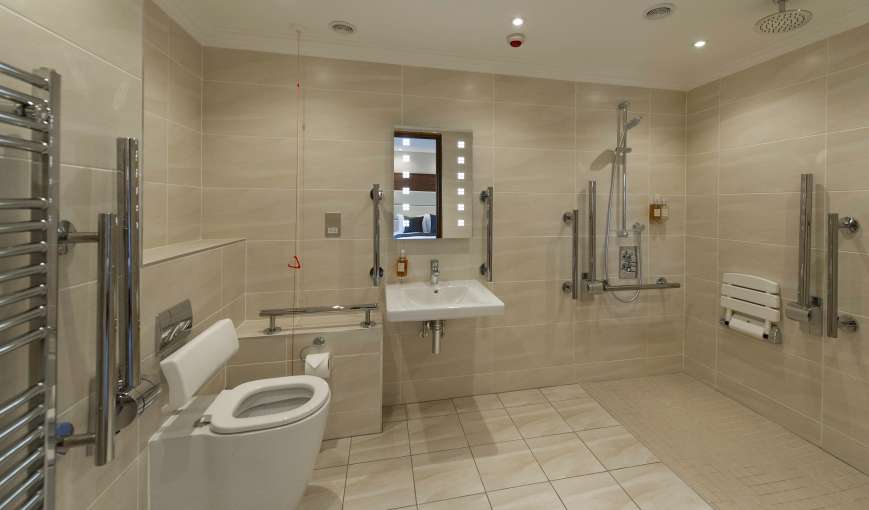 accessible bathroom at devon hotel