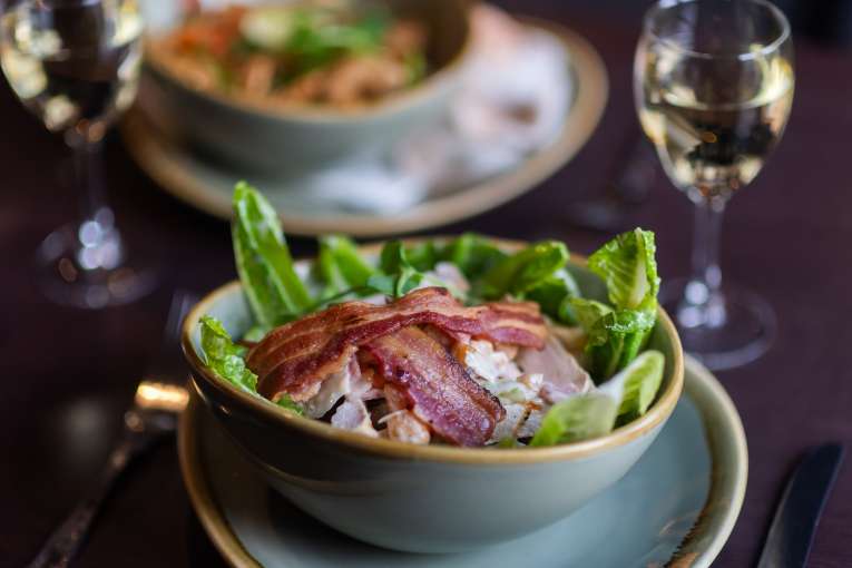 Chicken Caesar Salad at The Devon Hotel 