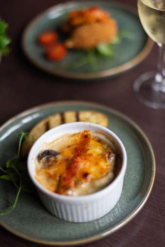 Creamy Garlic Mushrooms in Carriages Brasserie 