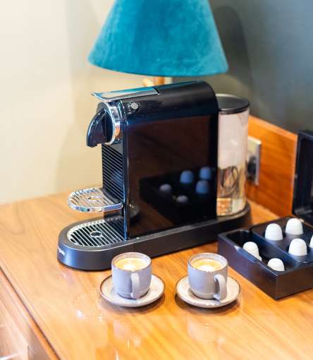 Nespresso Machine in room at The Devon Hotel 