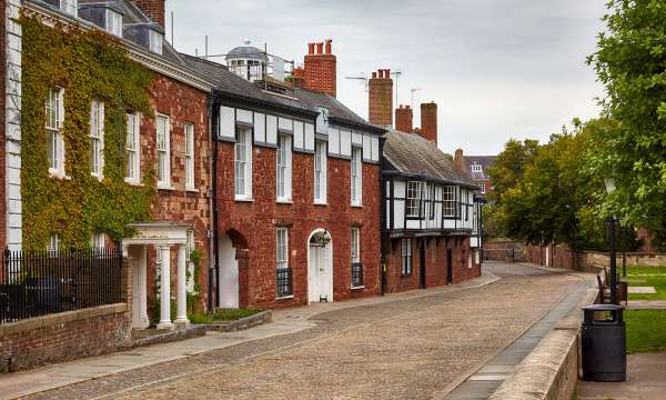 Houses Near Exeter Cathedral in Exeter South Devon