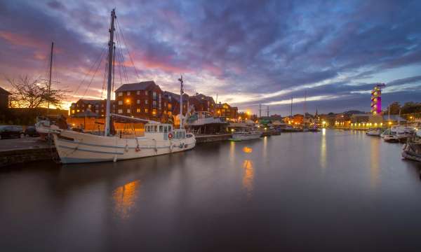 Boats in Exeter Quay South Devon