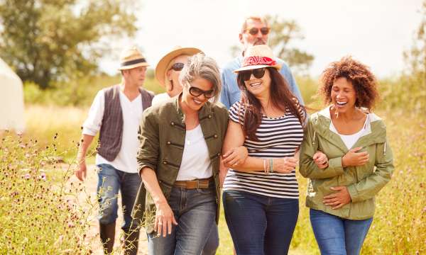 group of people walking