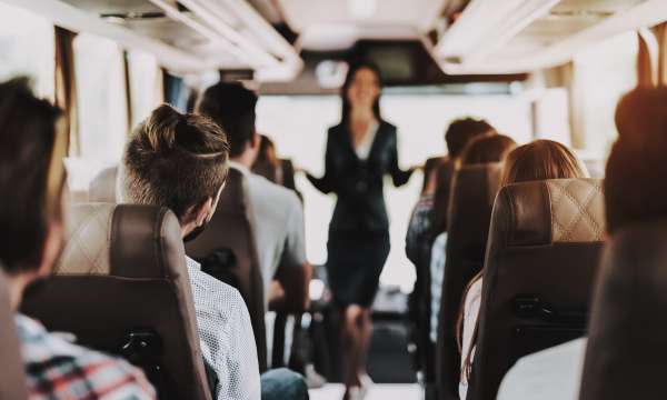 people on a coach