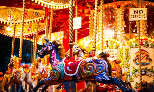 Merry go round at circus