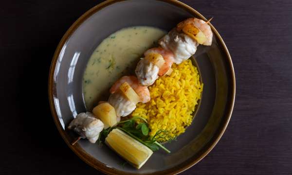 Monkfish and King Prawn Skewer 