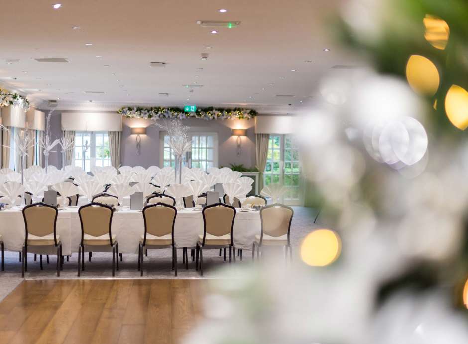 Devon Hotel Regency Suite Dining Area Decorated for Christmas