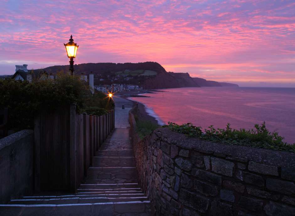 Sidmouth Seafront at Sunrise South Devon