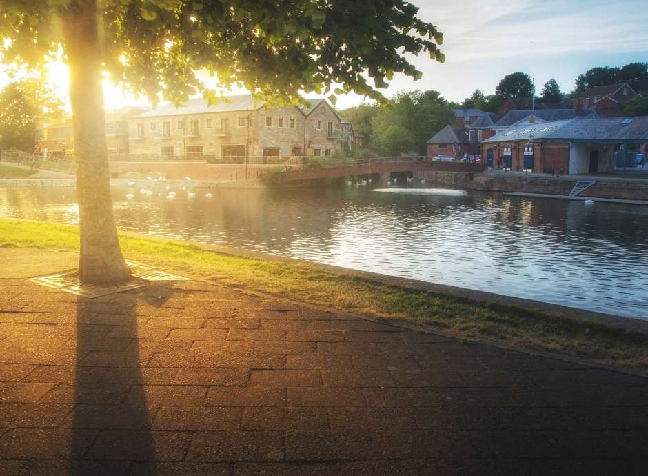 River Exe Canal in Exeter South Devon