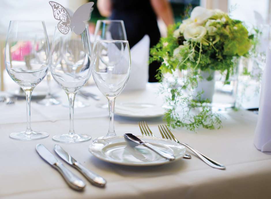 Place setting at a Wedding Reception