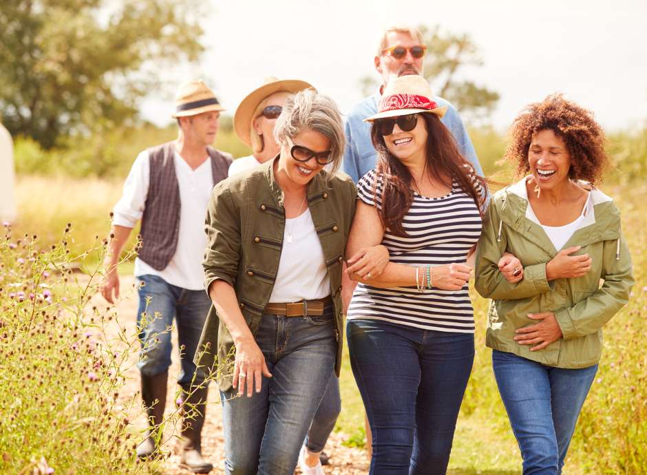 group of people walking