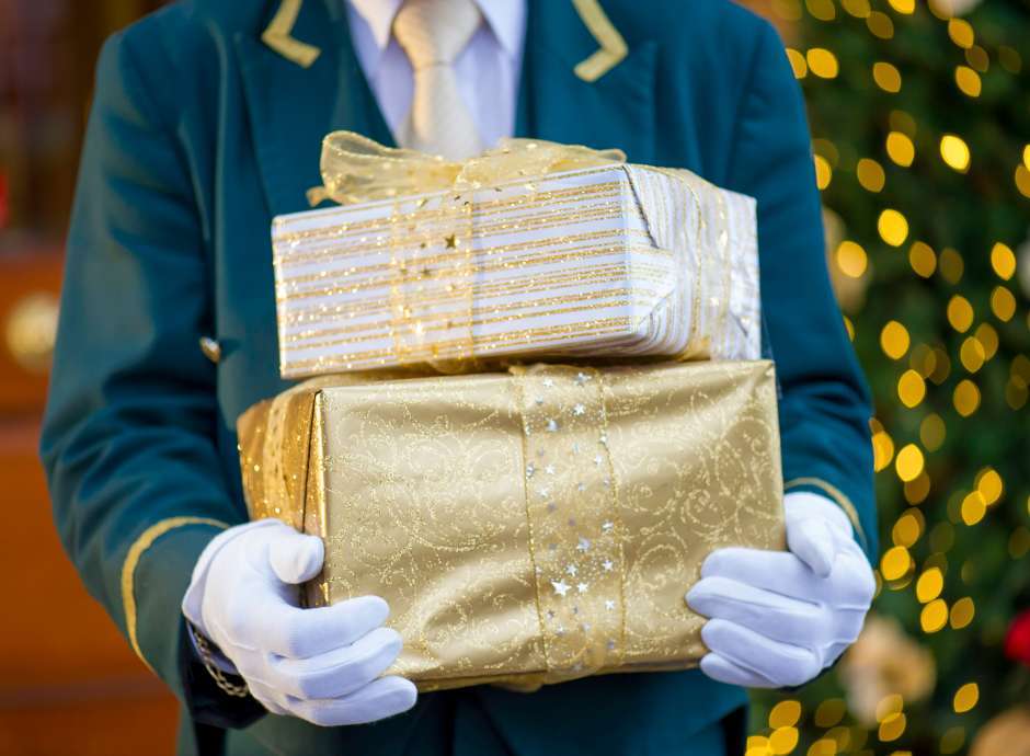 Doorman Holding Presents 