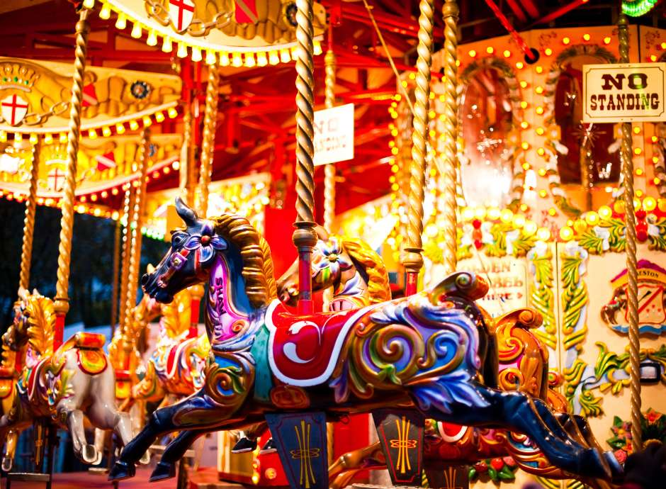 Merry go round at circus